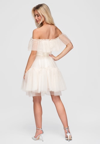 Ombre Cocktailkleid in Weiß