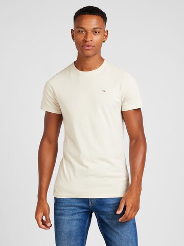 T-Shirt Tommy Jeans en beige : devant