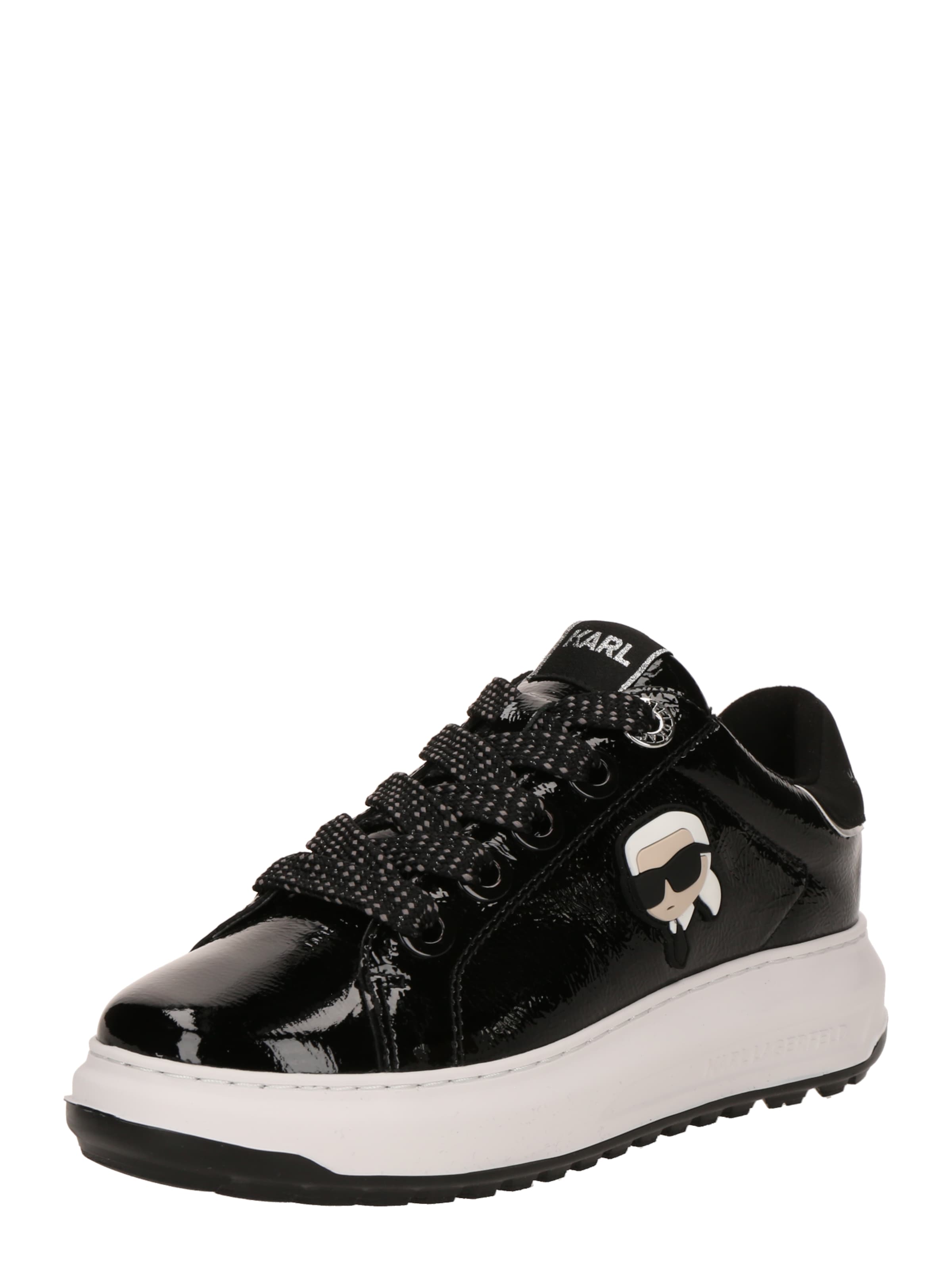 Sneaker low de la Karl Lagerfeld pe negru: față