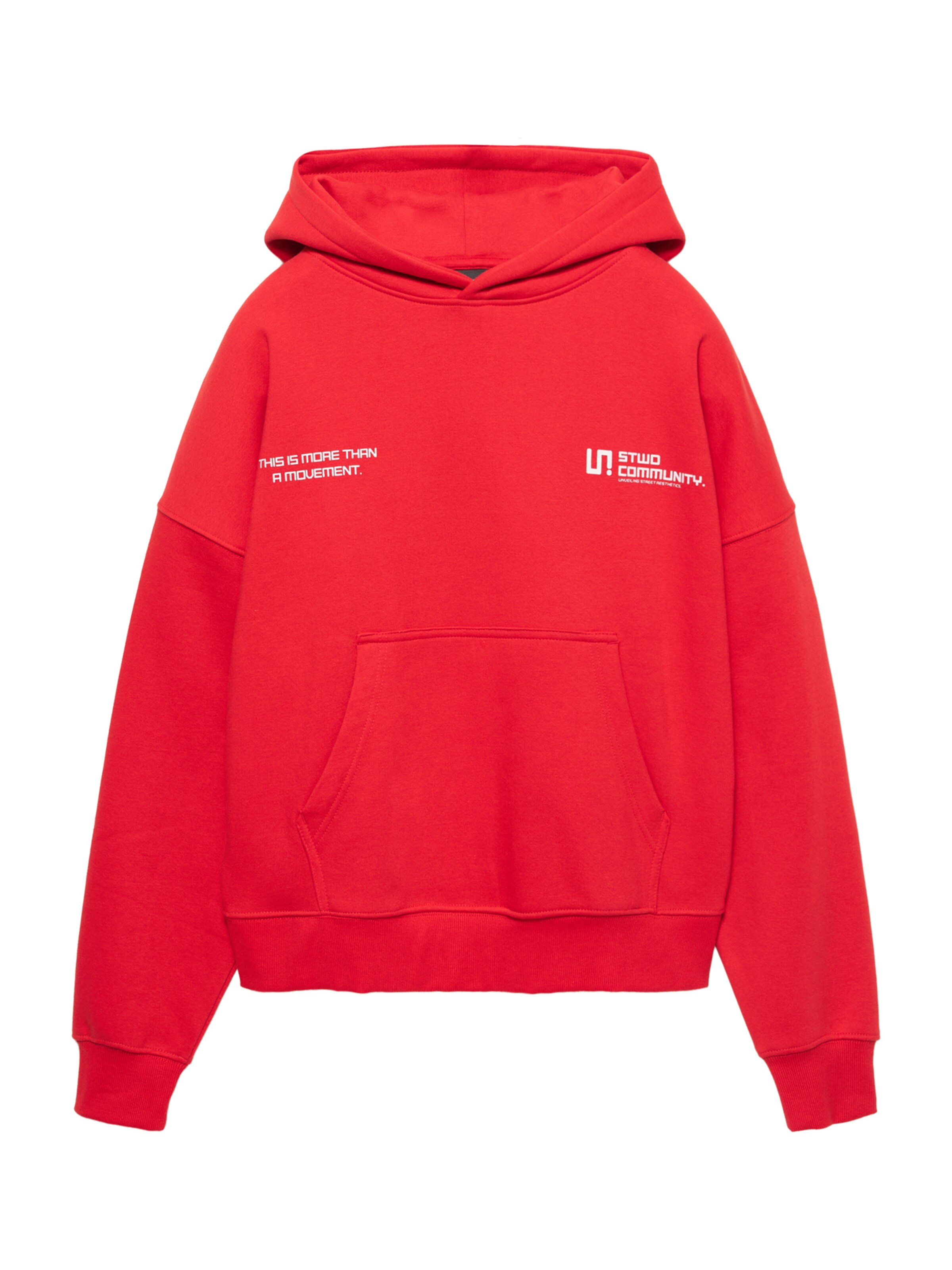 Pull&Bear Sweatshirt 'STWD' in Rot: Vorderseite