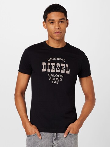 DIESEL - Camisa 'DIEGO' em preto: frente