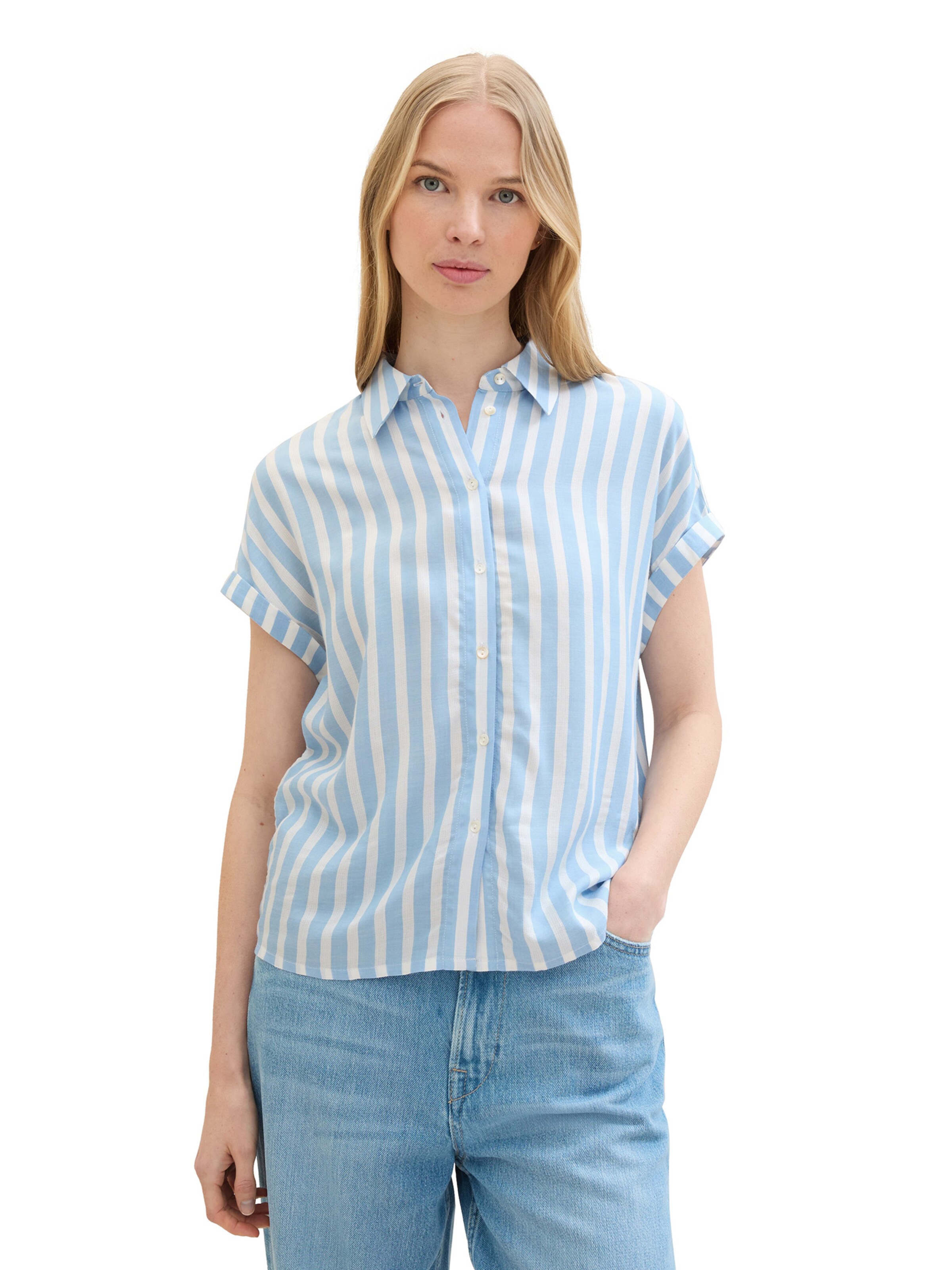 TOM TAILOR Bluse in Blau: Vorderseite