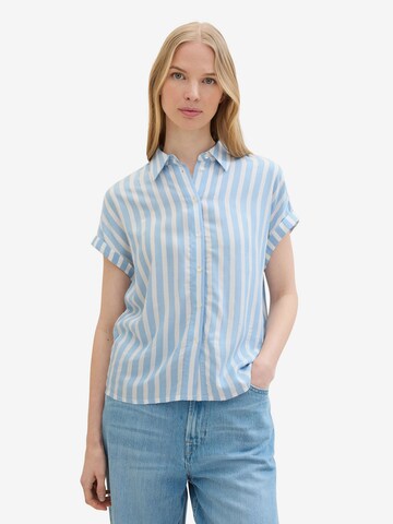 TOM TAILOR Blouse in Blauw: voorkant