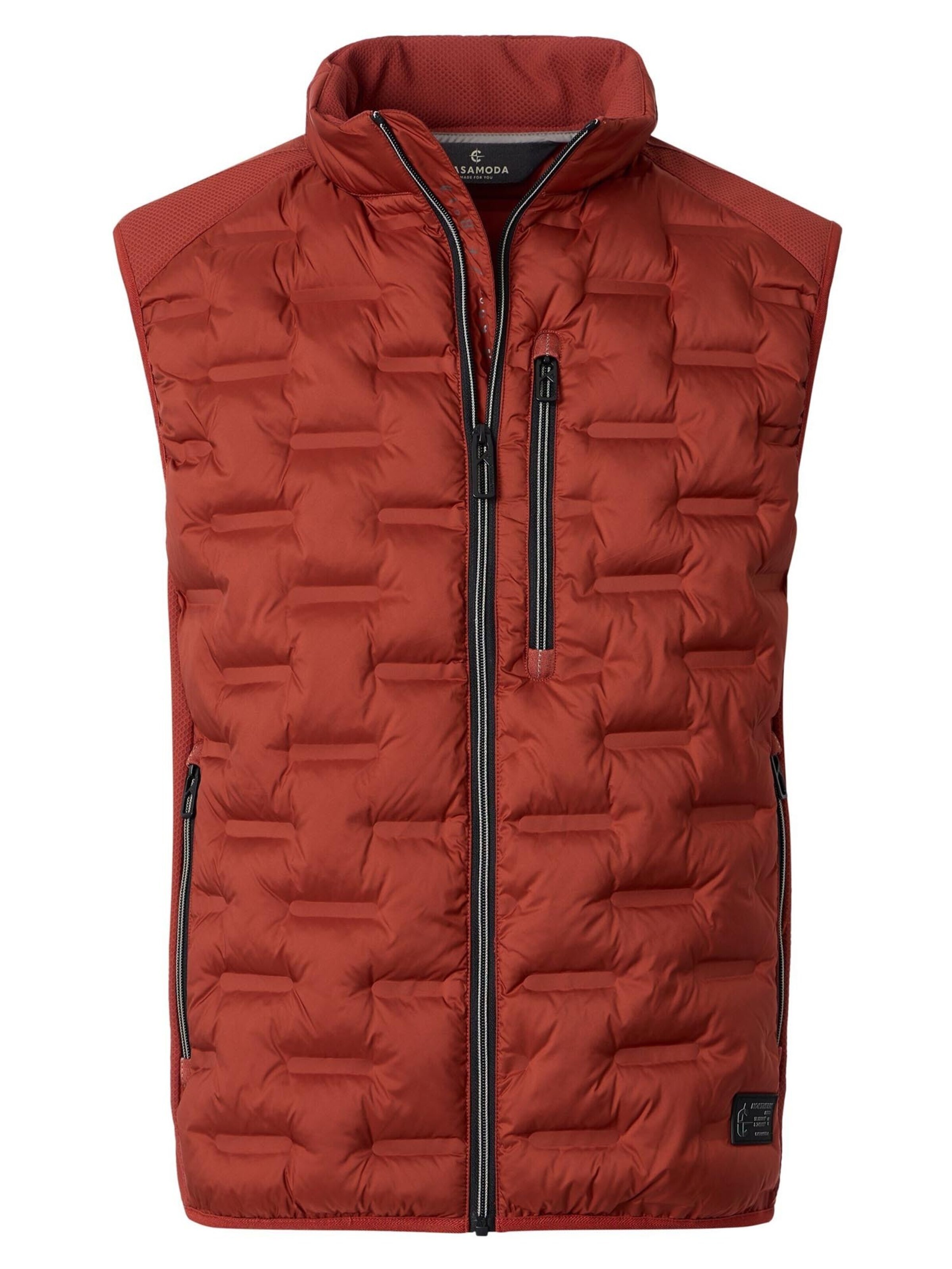 CASAMODA Bodywarmer 'Basic' in Rood: voorkant