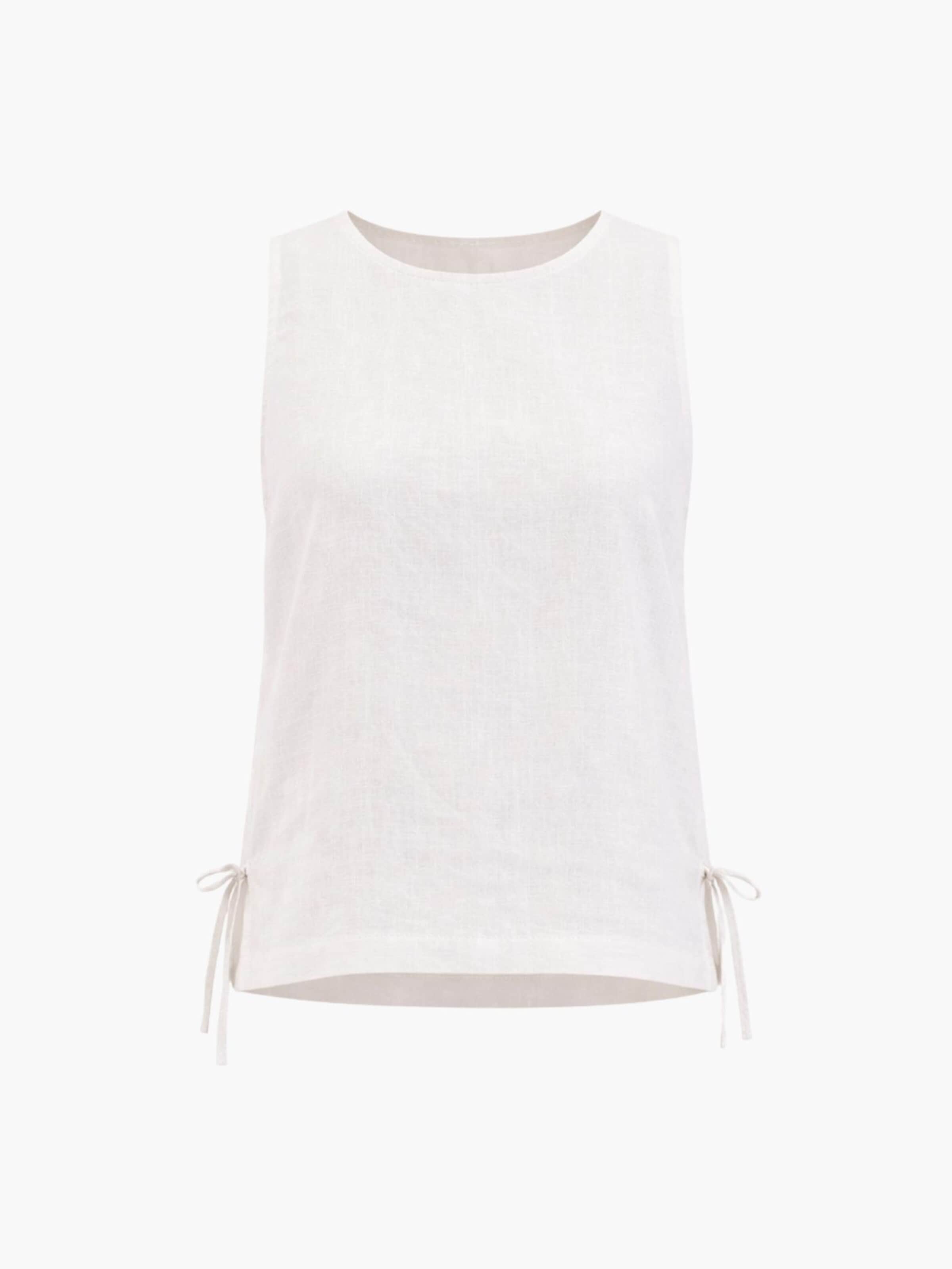 AmourLinen Top 'Rosie' in White: front