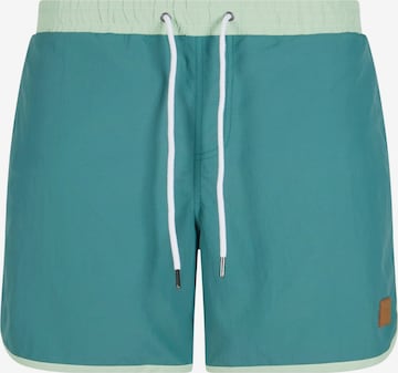 Urban Classics Plavecké šortky – zelená: přední strana