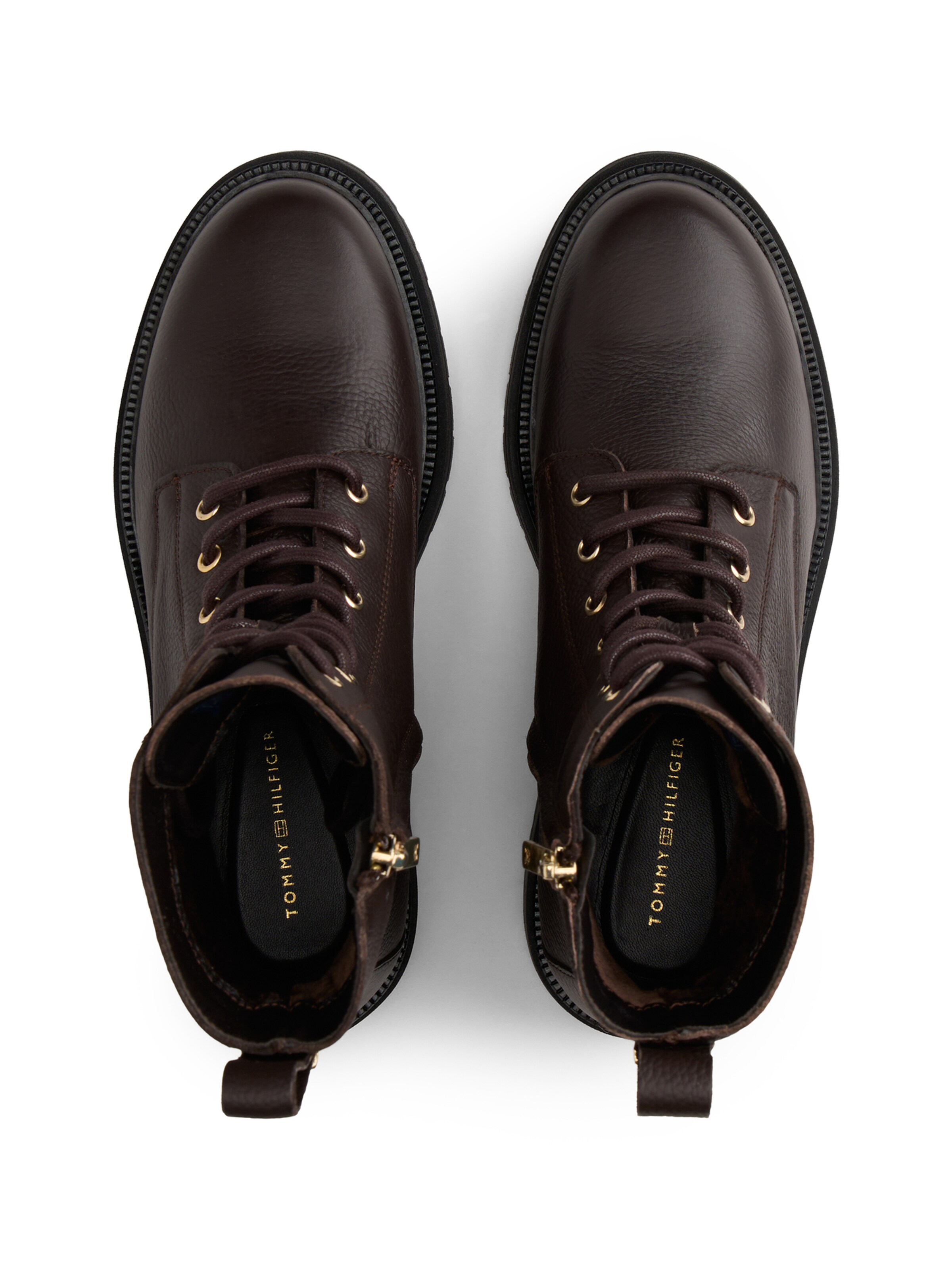 TOMMY HILFIGER Lace-Up Ankle Boots in Brown