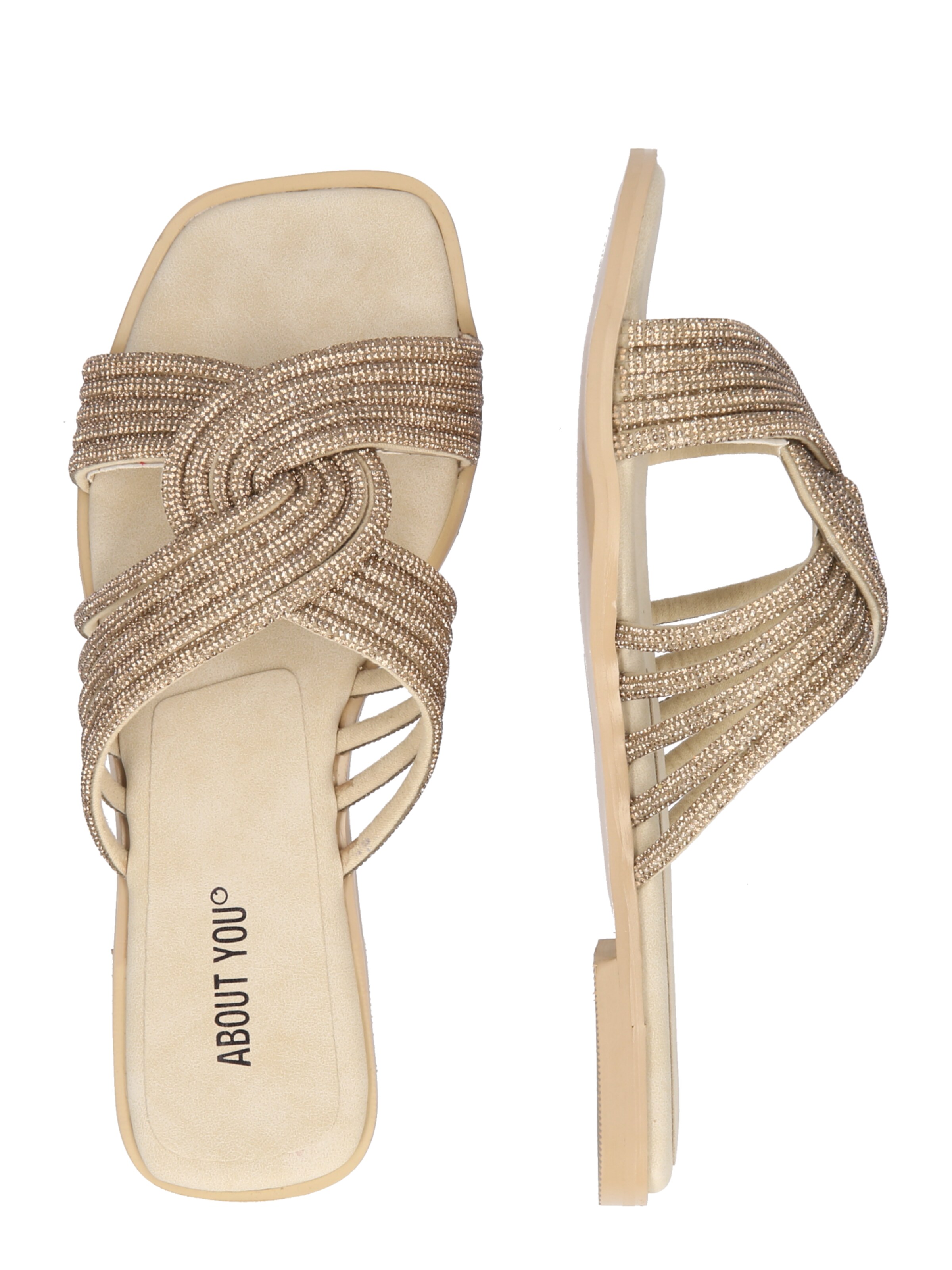 ABOUT YOU - Sandalias con hebilla 'Ceylin' en oro