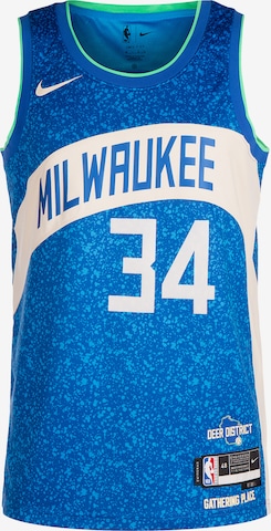 Maglia trikot 'NBA Milwaukee Bucks Giannis Antetokounmpo' di NIKE in blu: frontale