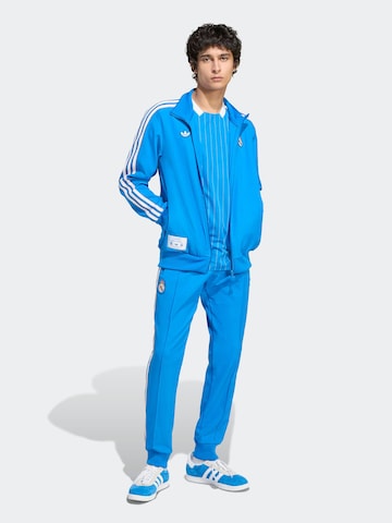 Bluză cu fermoar sport 'Real Madrid Terrace Icons' de la ADIDAS ORIGINALS pe albastru: față