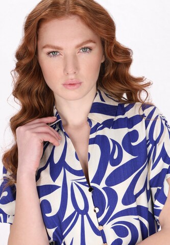 DreiMaster Klassik Blousejurk in Blauw
