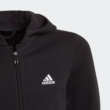 ADIDAS SPORTSWEAR Athletic Zip-Up Hoodie 'Essentials' in Black