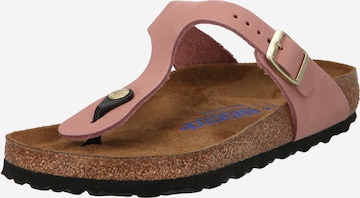 BIRKENSTOCK Mule 'Gizeh' in Pink: front