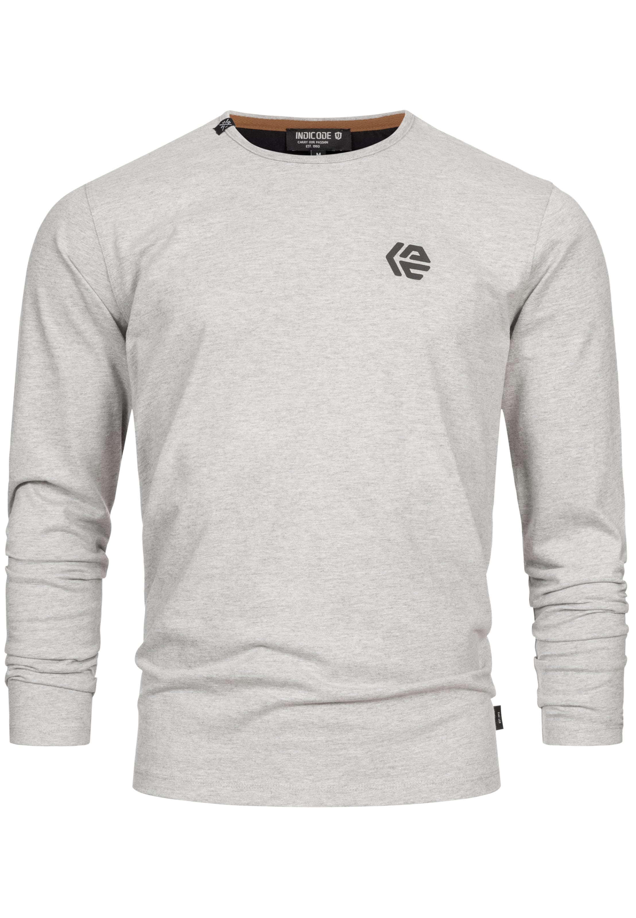 INDICODE JEANS Shirt 'Trense' in Grey: front