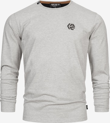 INDICODE JEANS Shirt 'Trense' in Grau: Vorderseite
