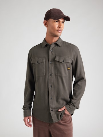 G-STAR Slim fit Πουκάμισο 'Marine' σε γκρι: μπροστά