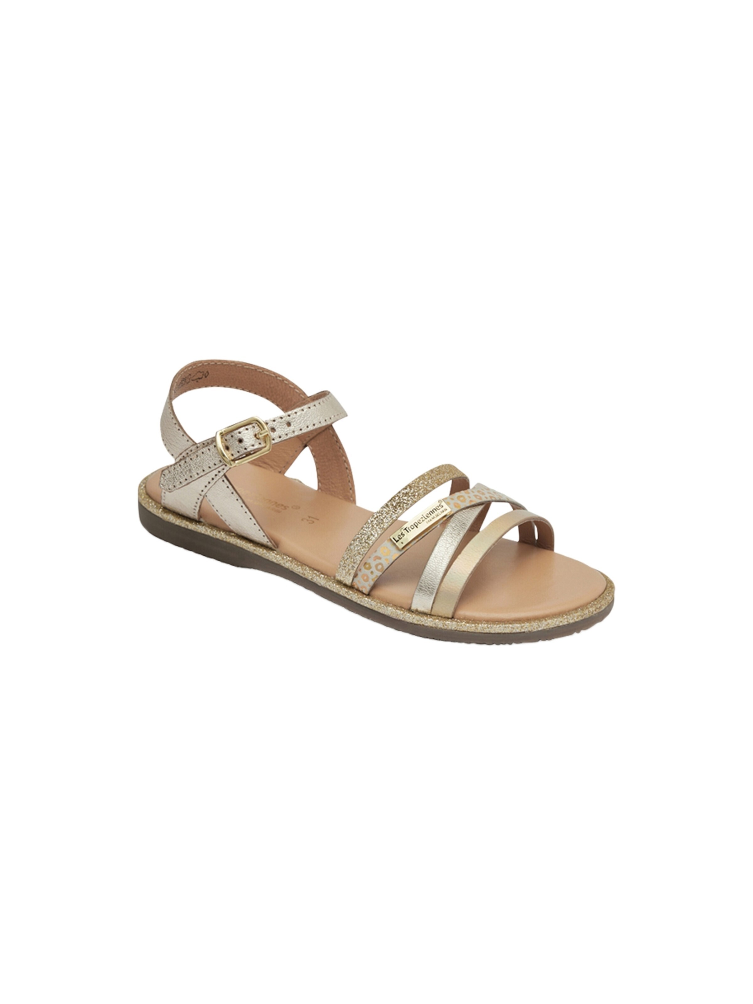 Sandales 'Flache Ledersandale „Inaya“' Les Tropéziennes en or
