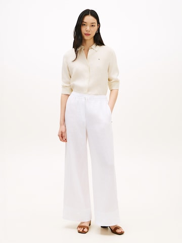 Wide Leg Pantalon 'ESS' TOMMY HILFIGER en blanc