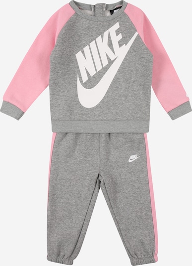 Nike Sportswear Облекло за бягане 'FUTURA' в сив меланж / бледорозово / бяло, Преглед на продукта