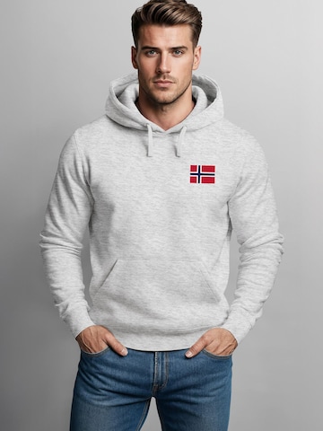 Neverless Sweatshirt 'Norwegen' in Grau