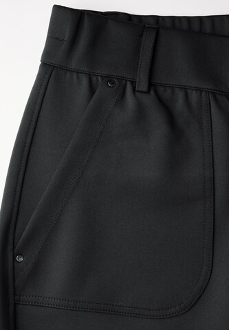 STREET ONE Slimfit Jersey Twill Cargo-Hose in Schwarz