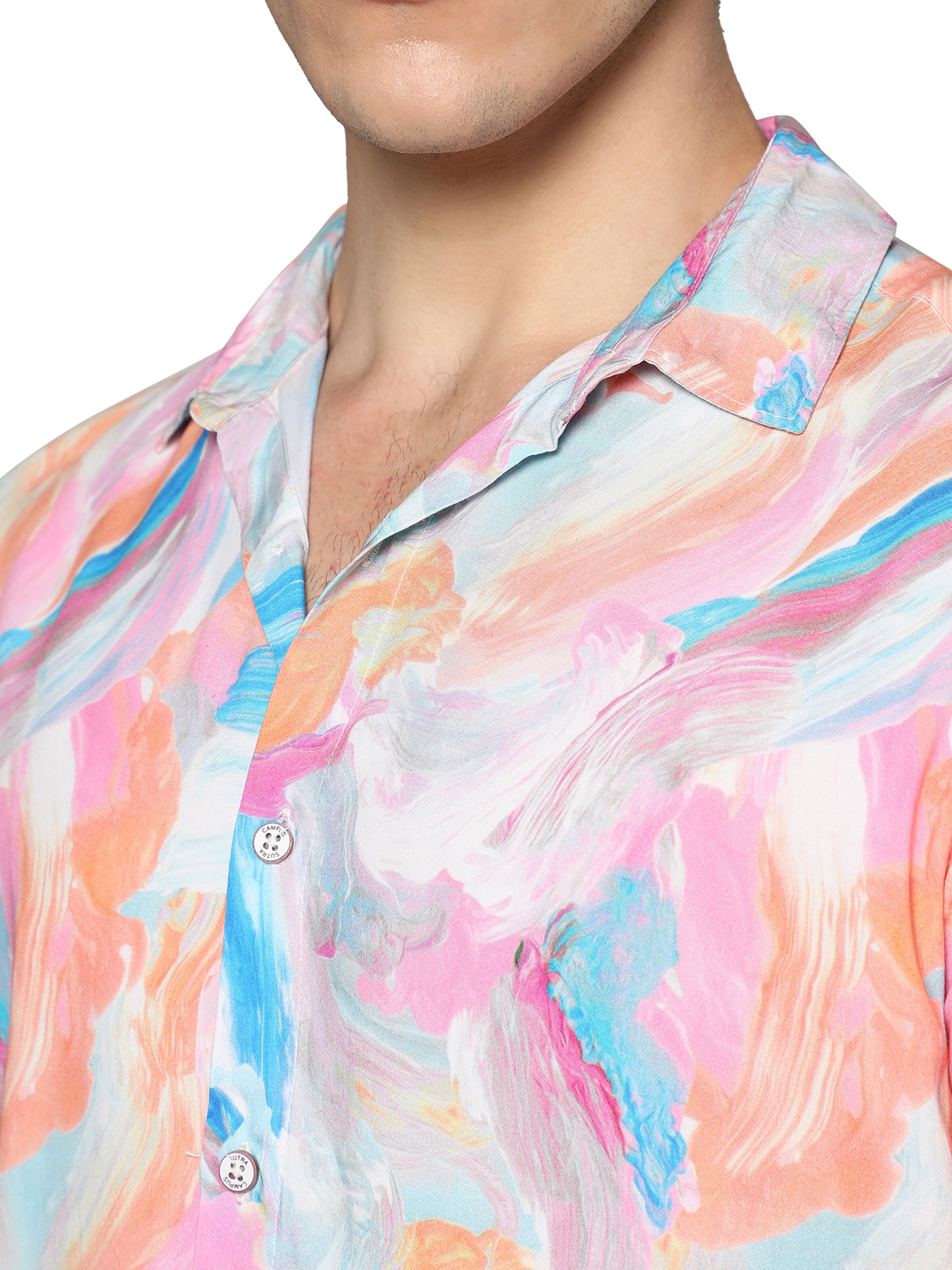 Campus Sutra Regular fit Button Up Shirt 'Juan ' in Mixed colours