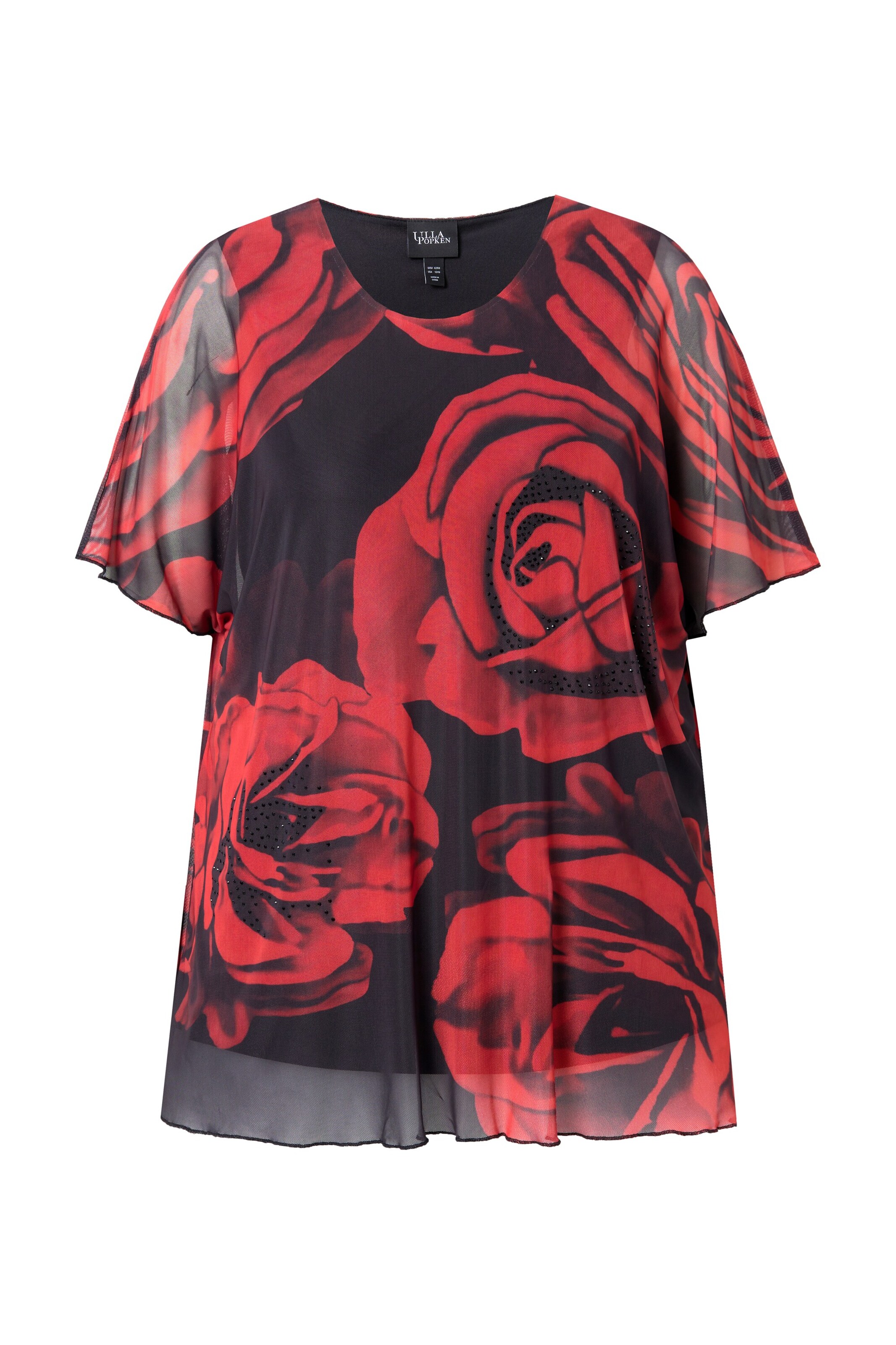 Ulla Popken Bluse in Schwarz: Vorderseite