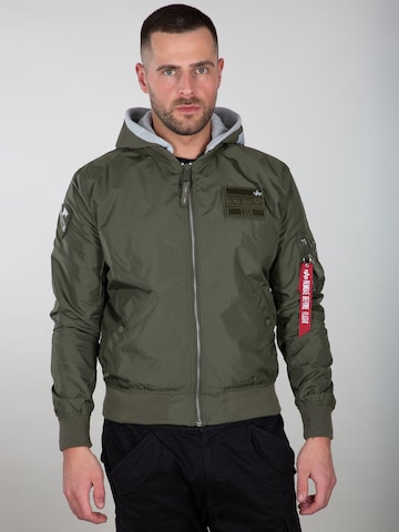 ALPHA INDUSTRIES Rovný strih Prechodná bunda - Zelená: predná strana