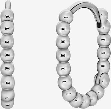 Lucardi Earrings 'Modern' in Silver: front