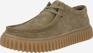 žalia CLARKS Batai su raišteliais 'Torhill': priekis