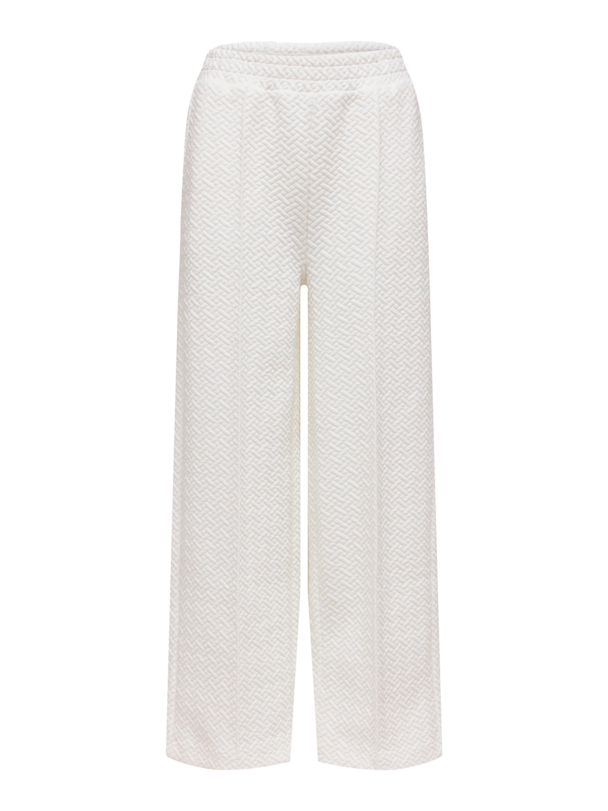 SELECTED Zvonové kalhoty Kalhoty s puky 'DENISE' – bílá: přední strana