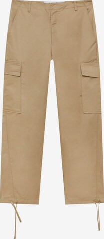 Pull&Bear Loose fit Cargo trousers in Beige: front