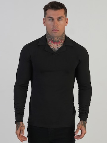 T-Shirt SikSilk en noir : devant