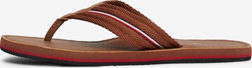 TOMMY HILFIGER T-Bar Sandals in Brown: front