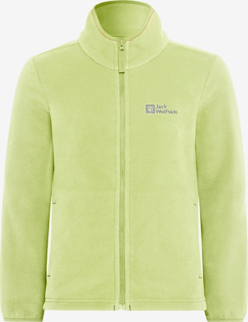 JACK WOLFSKIN Athletic Fleece Jacket 'Taunus' in Green: front