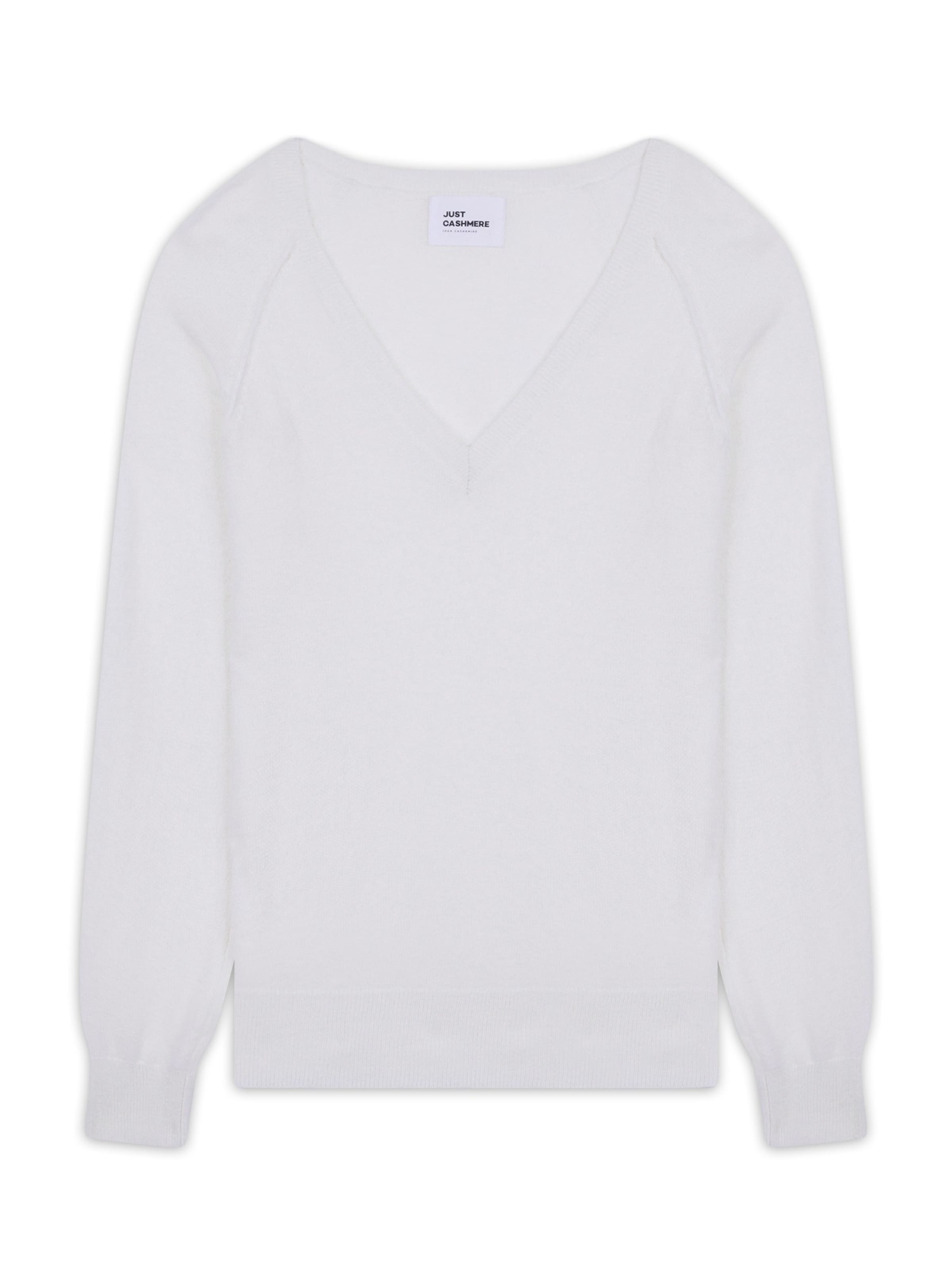 JUST CASHMERE Sveter 'Phoebe' - šedobiela, Produkt