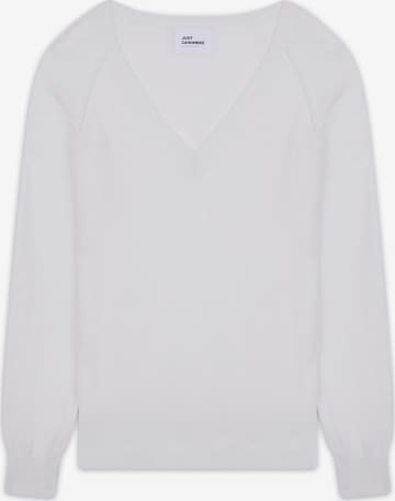 balta JUST CASHMERE Megztinis 'Phoebe': priekis