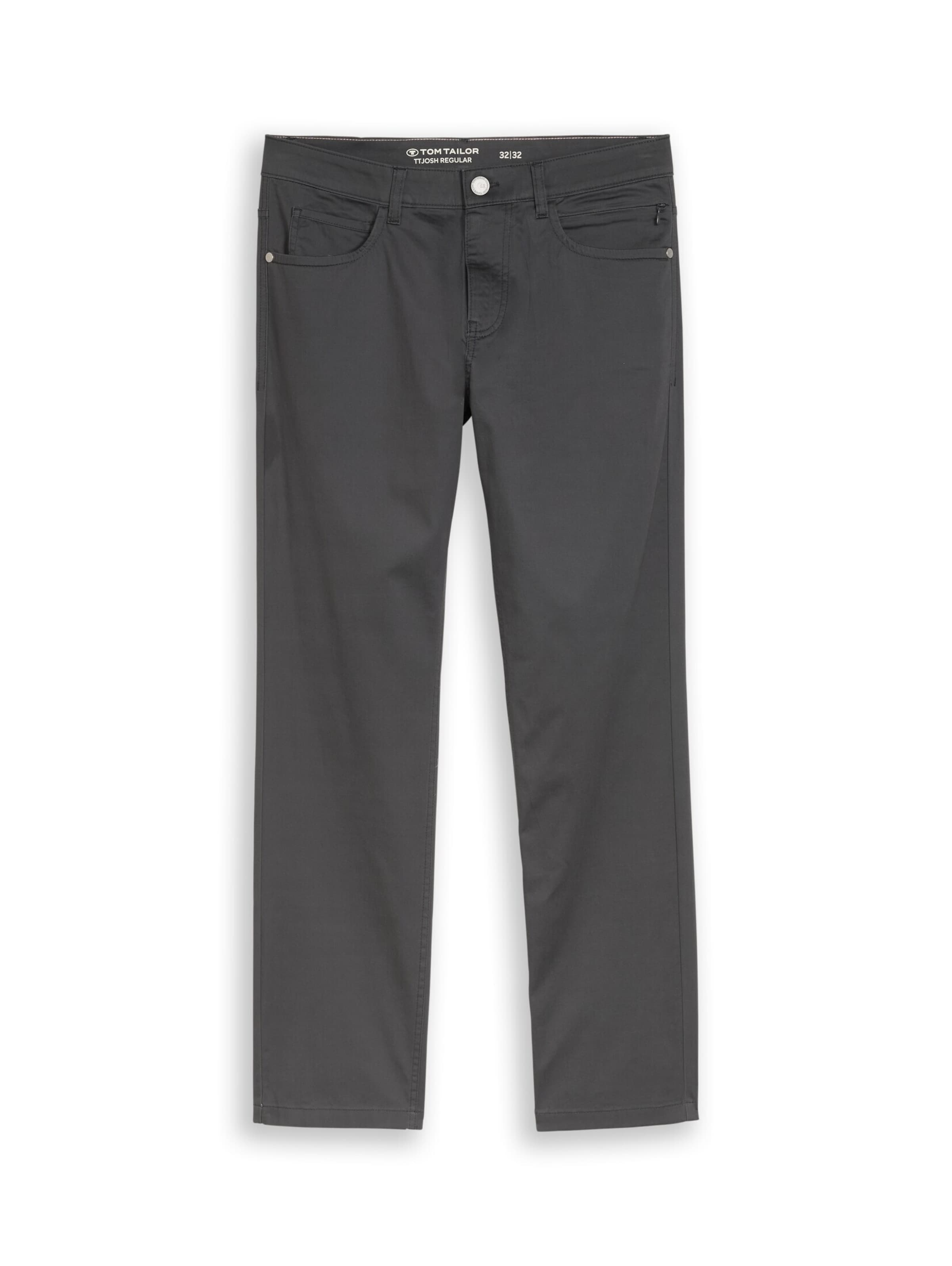 TOM TAILOR Slim fit Pants 'Josh' in Grey: front
