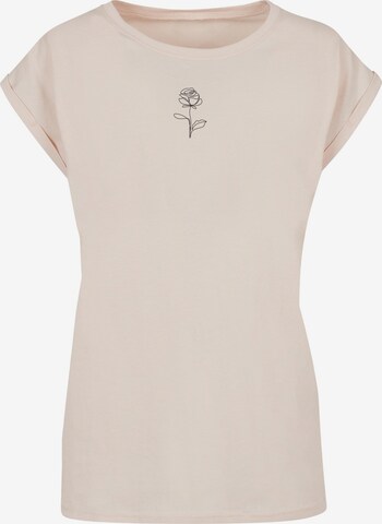 Merchcode T-Shirt 'Spring - Rose' in Beige: predná strana