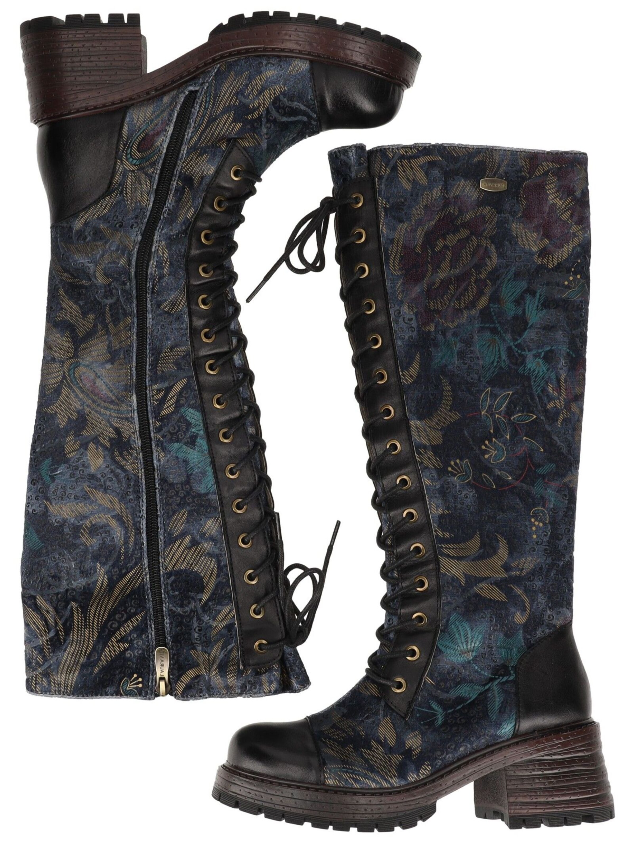 Bottes à lacets Laura Vita en bleu