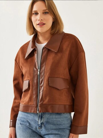 Bianco Lucci - Casaco meia-estação em castanho: frente