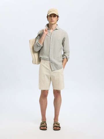Regular Pantalon chino 'SLHKarl' SELECTED en beige