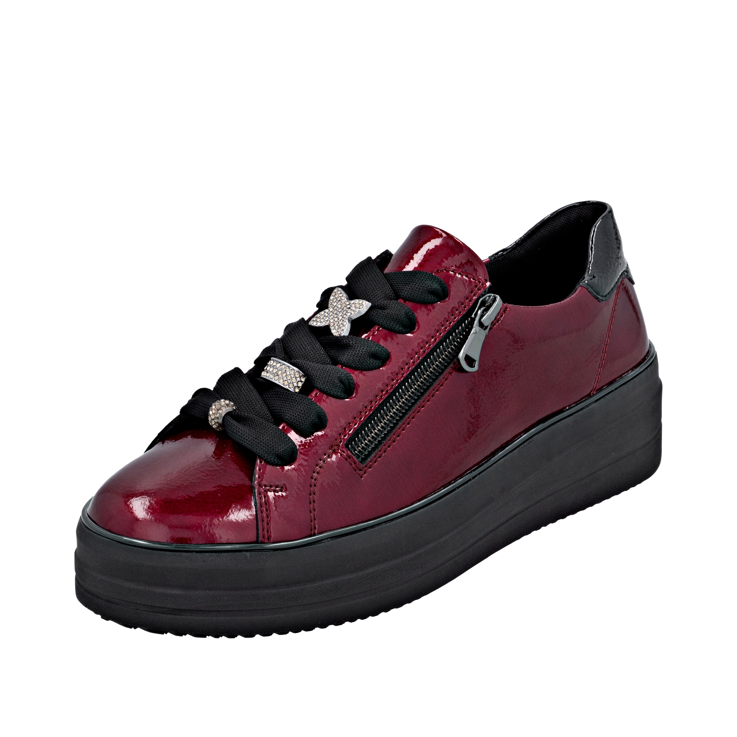 REMONTE Sneakers 'D1C09' in Bordeaux / Black, Item view