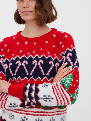 Pull-over 'Xmas' VERO MODA en rouge