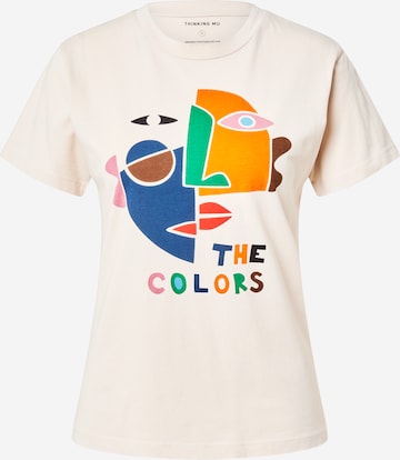 Thinking MU T-Shirt 'The colors' in Beige: front