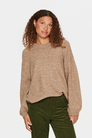 SAINT TROPEZ Sweater 'Trixie' in Beige: front