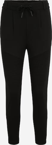 Only Petite Tapered Pleat-Front Pants in Black: front
