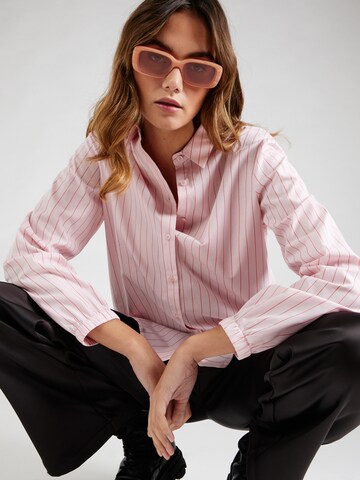 Camicia da donna di comma casual identity in rosa