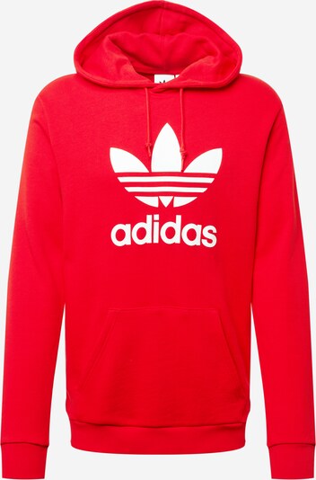 Bluză de molton ADIDAS ORIGINALS pe roșu / alb, Vizualizare produs