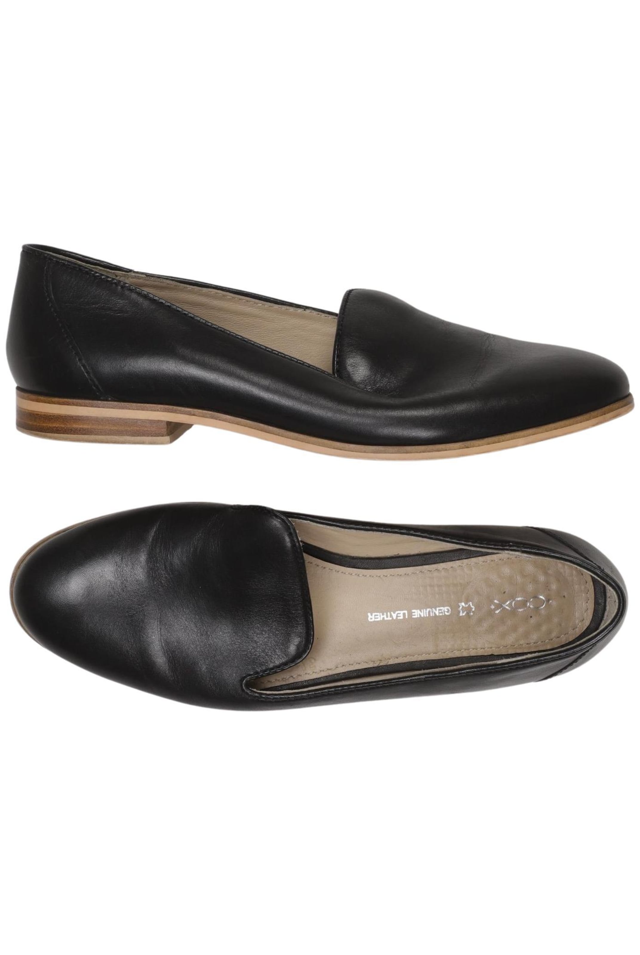COX Flats & Loafers in 38 in Black: front